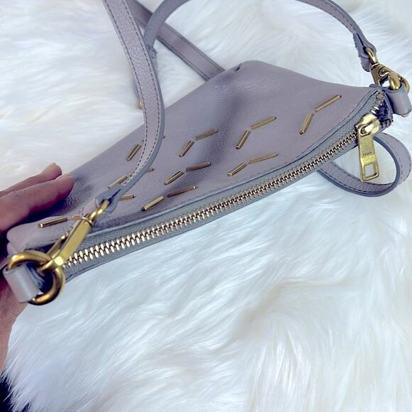 Fossil Gray Chic Slim Crossbody Leather Purse - Picture 4 of 10